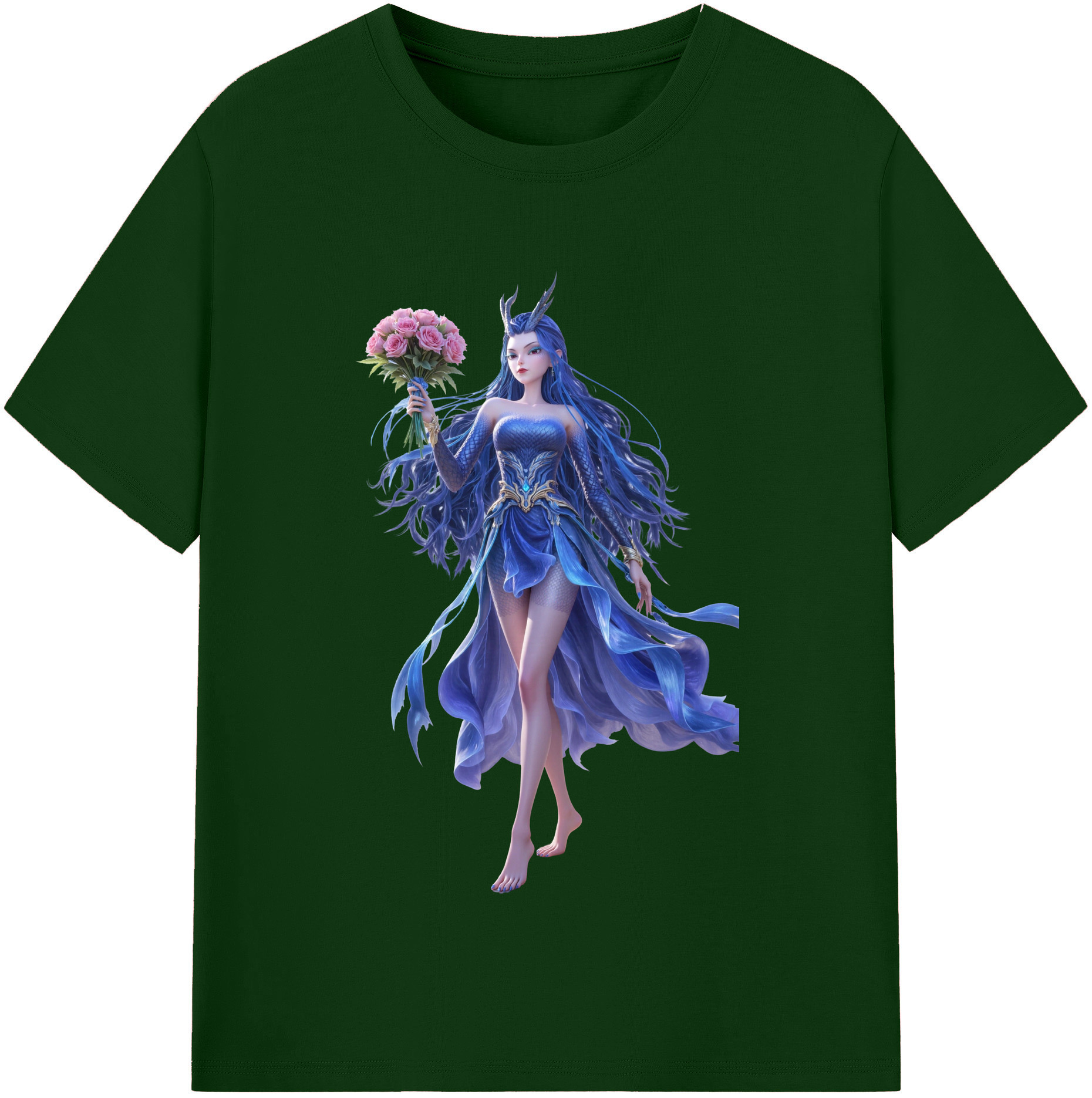 （画像用） Ne Zha 2 ナタ 魔童の大暴れ 綿100％半袖Tシャツ（フロントプリント）